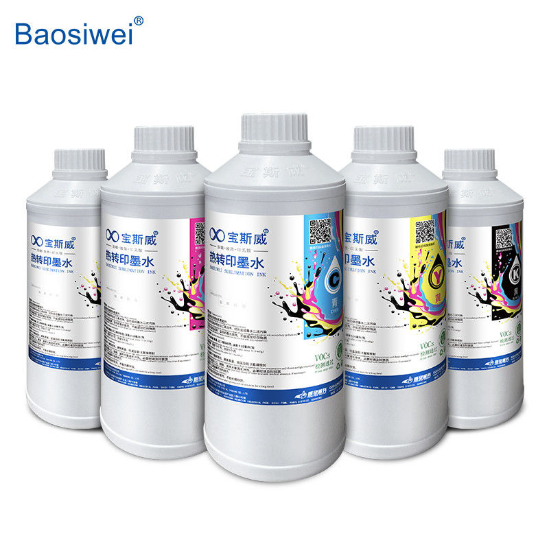Baosiwei CMYK warmte-overdrachtsinkt C, M, Y, K 1000 ml voor glad drukwerk